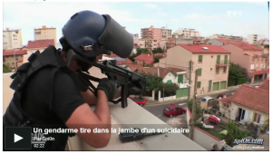 Un gendarme tire dans les jambes d'un suicidaire