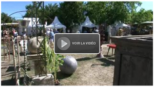 Isle sur la Sorgue  contrôle de la gendarmerie pendant la foire aux antiquités